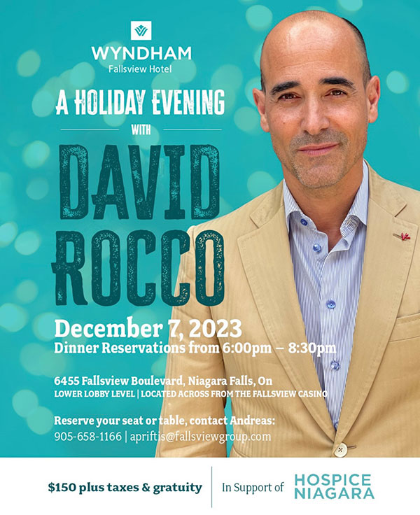 A Holiday Evening with David Rocco at the Wyndham Fallsview Hotel - Niagara Falls Restaurants